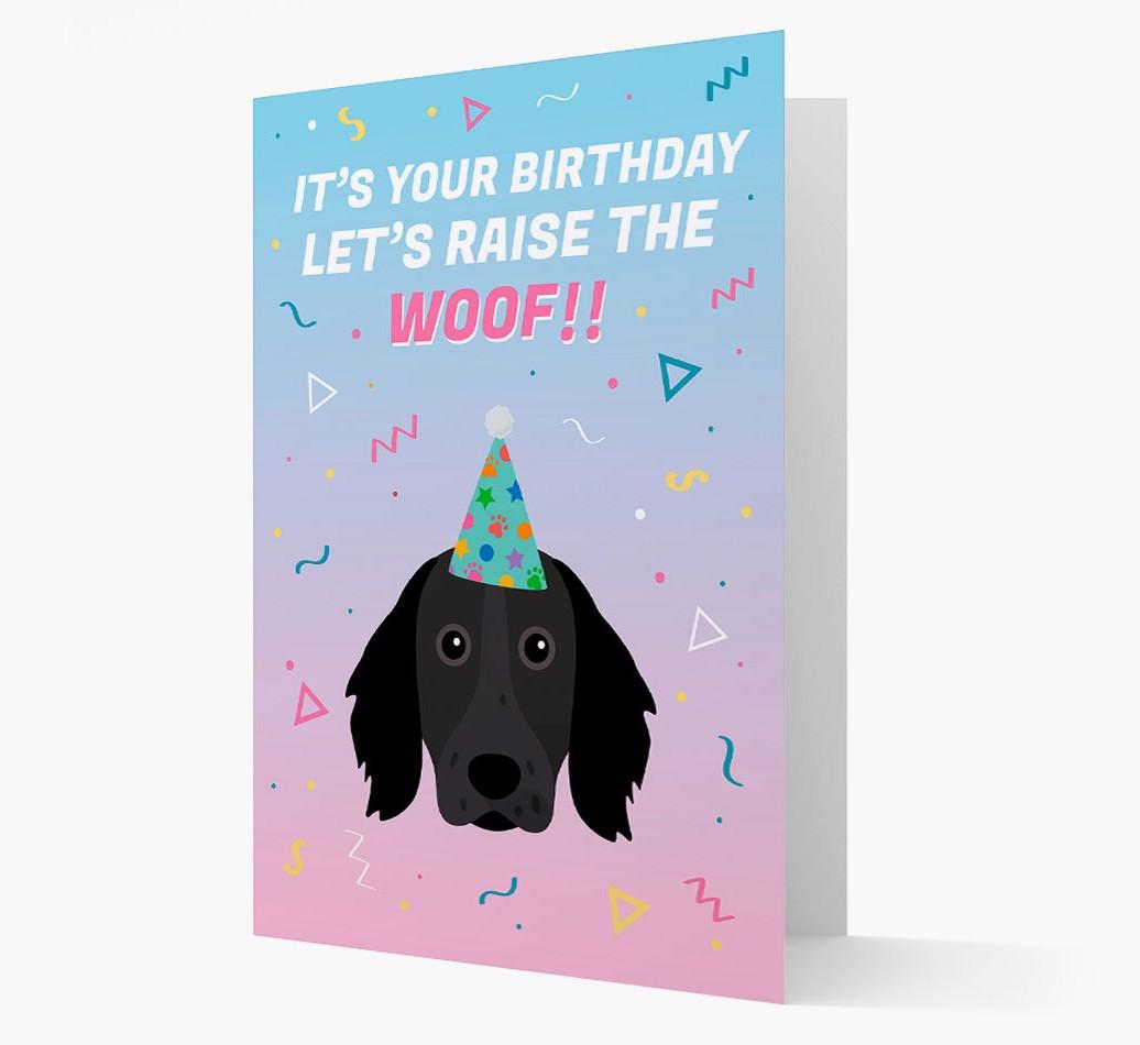 Raise The Woof: Personalized Card with {breedFullName} Icon