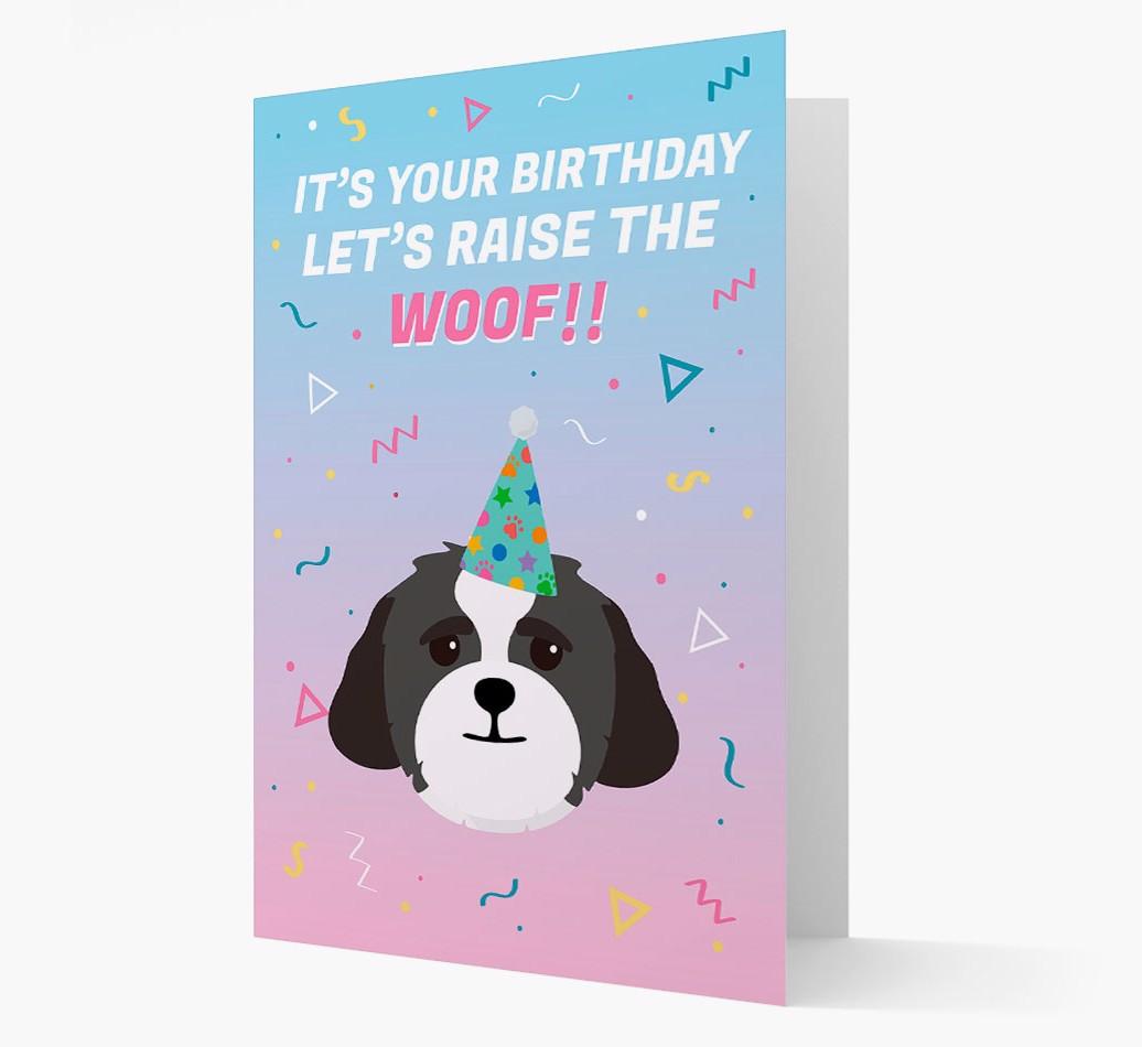Raise The Woof: Personalized Card with {breedFullName} Icon