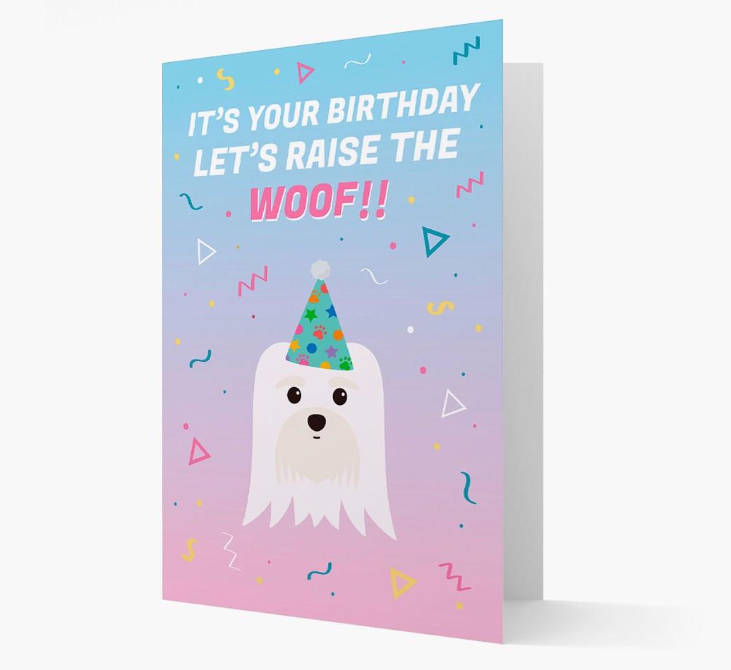 Raise The Woof: Personalized Card with {breedFullName} Icon