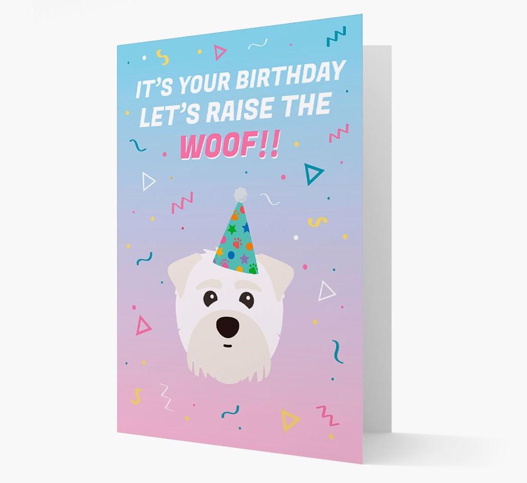 Raise The Woof: Personalized Card with {breedFullName} Icon