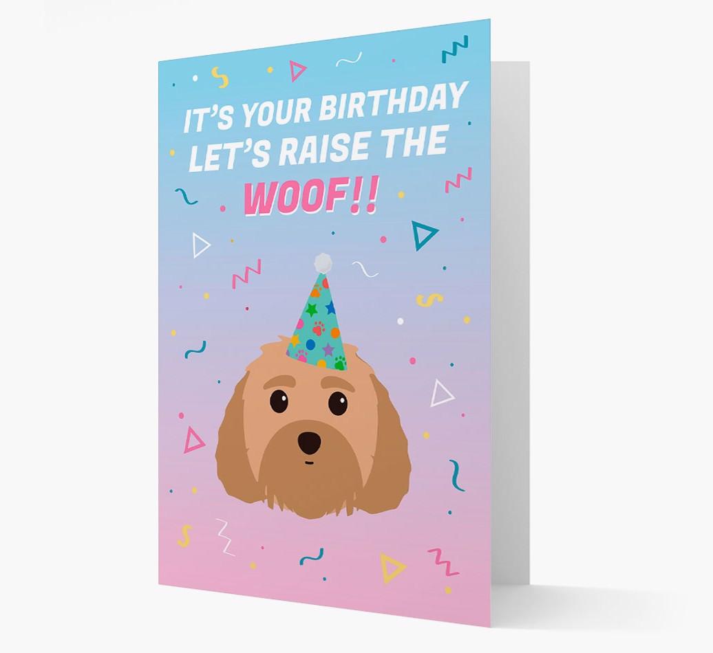 Raise The Woof: Personalized Card with {breedFullName} Icon