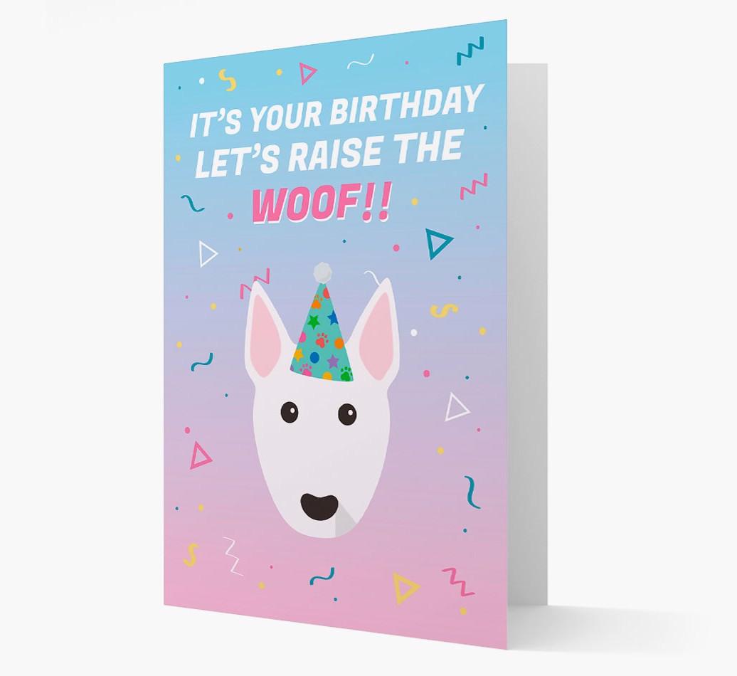 Raise The Woof: Personalized Card with {breedFullName} Icon