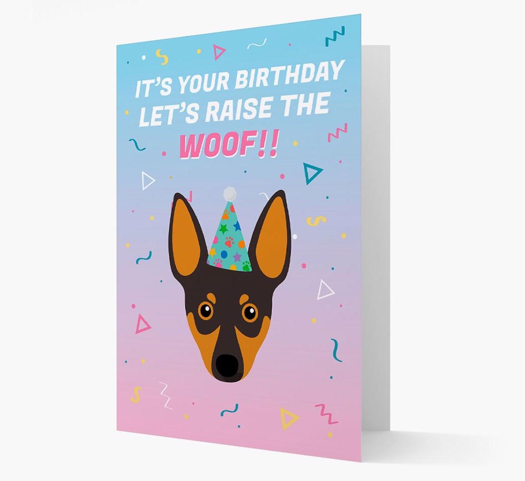 Raise The Woof: Personalized Card with {breedFullName} Icon
