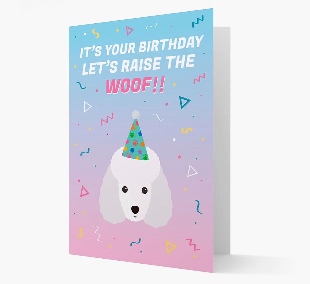 Raise The Woof: Personalised Card with {breedFullName} Icon