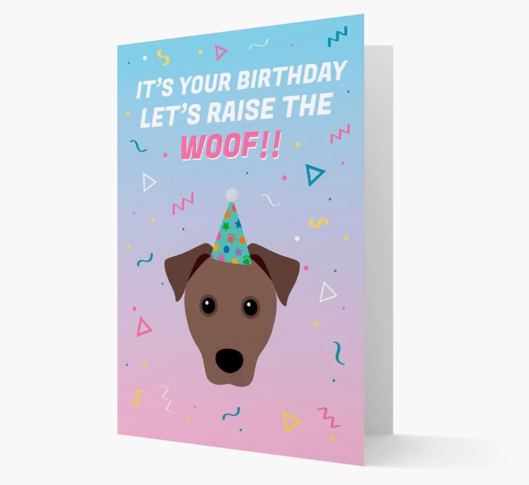 Raise The Woof: Personalized Card with {breedFullName} Icon