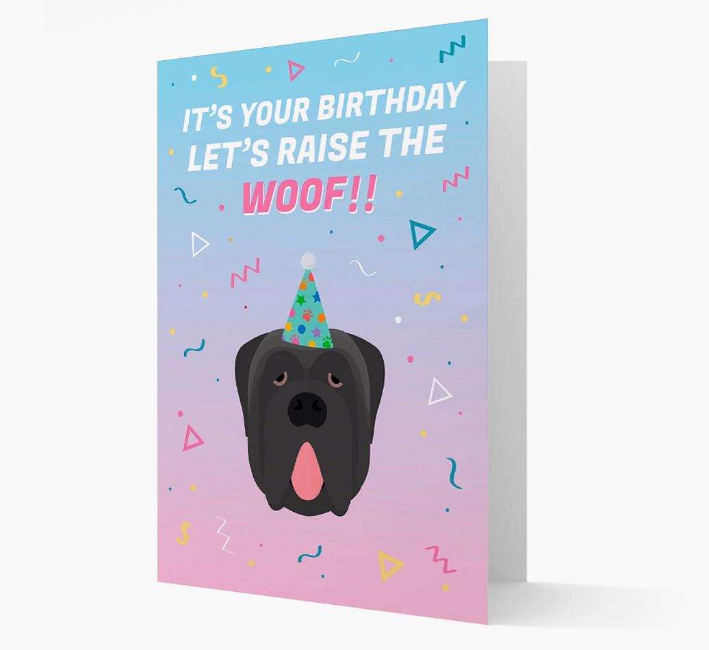 Raise The Woof: Personalized Card with {breedFullName} Icon