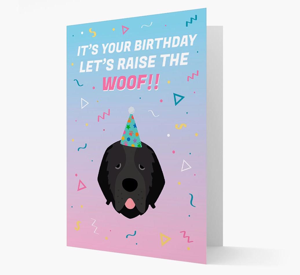 Raise The Woof: Personalized Card with {breedFullName} Icon