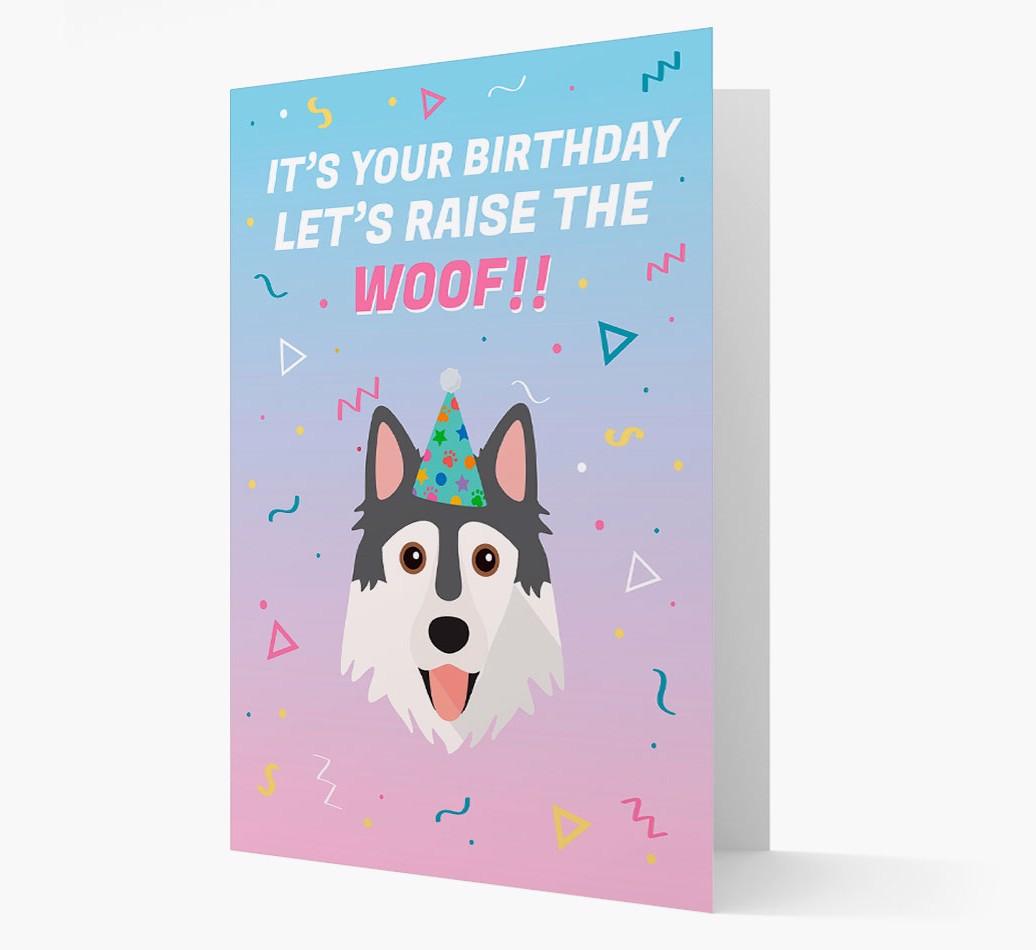 Raise The Woof: Personalized Card with {breedFullName} Icon