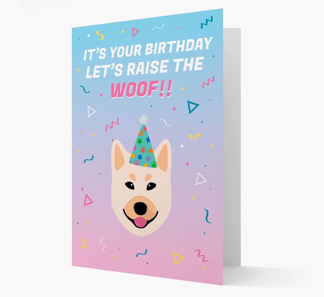 Raise The Woof: Personalized Card with {breedFullName} Icon