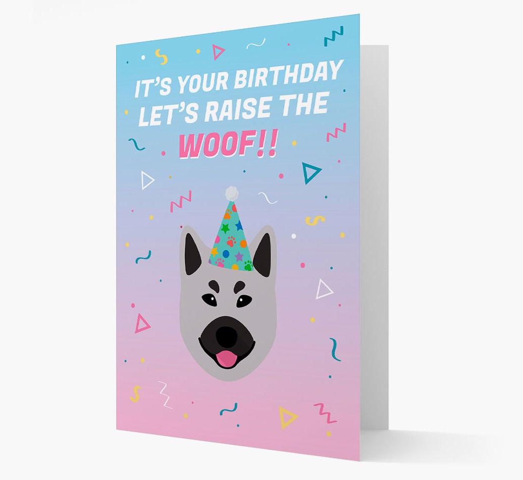 Raise The Woof: Personalized Card with {breedFullName} Icon