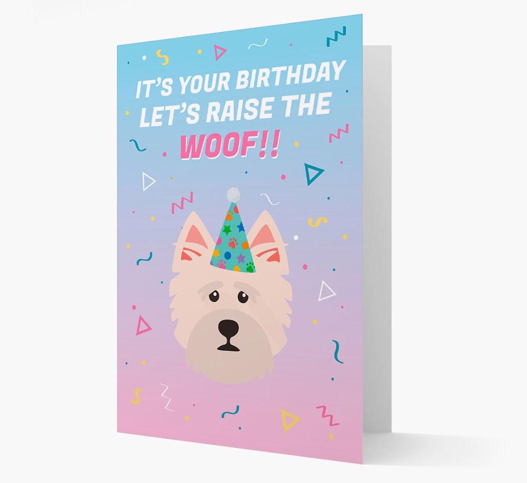 Raise The Woof: Personalized Card with {breedFullName} Icon