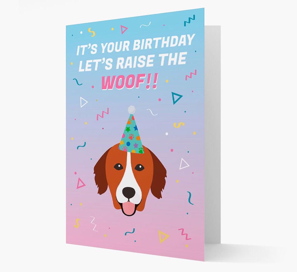 Raise The Woof: Personalized Card with {breedFullName} Icon