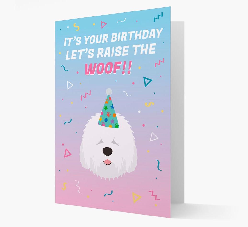 Raise The Woof: Personalized Card with {breedFullName} Icon