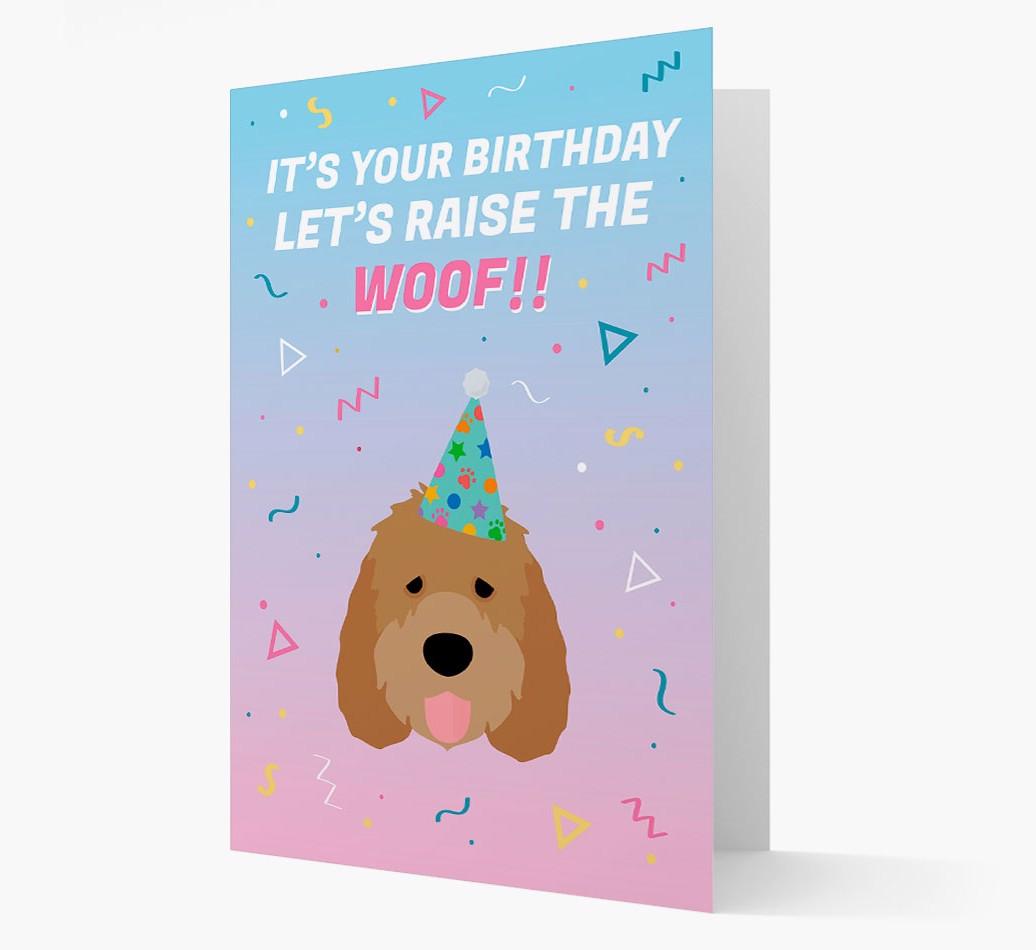 Raise The Woof: Personalized Card with {breedFullName} Icon