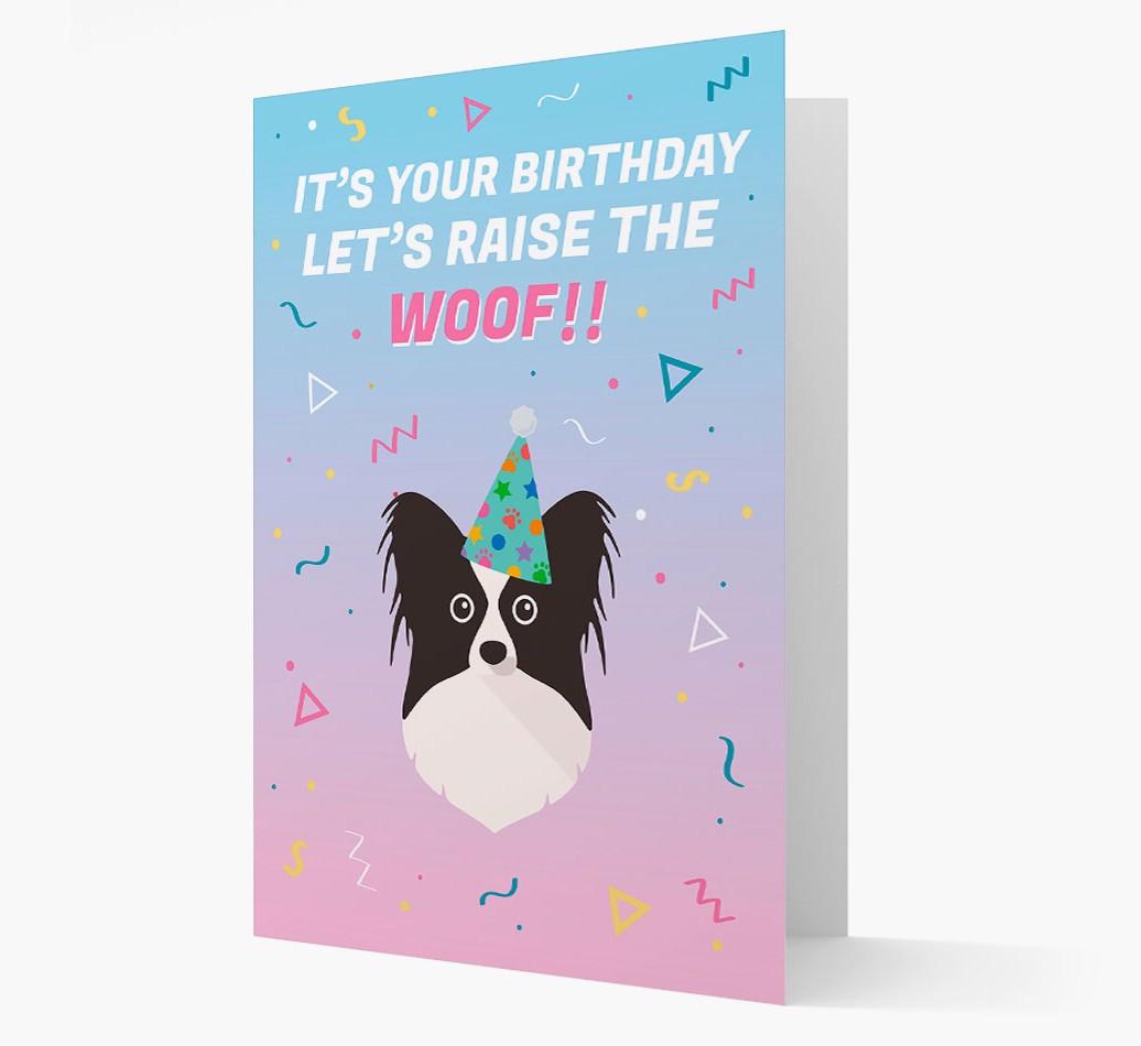 Raise The Woof: Personalized Card with {breedFullName} Icon