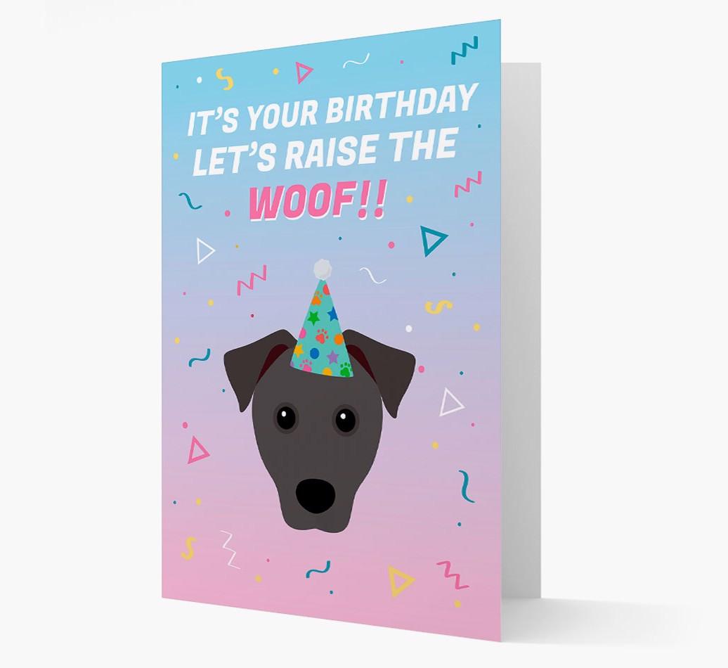 Raise The Woof: Personalised Card with {breedFullName} Icon