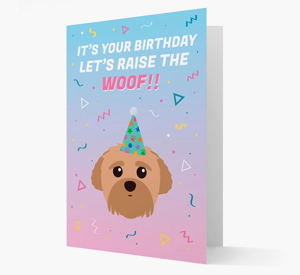 Raise The Woof: Personalized Card with {breedFullName} Icon
