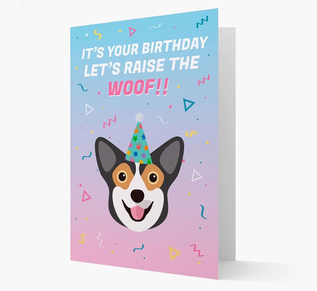 Raise The Woof: Personalized Card with {breedFullName} Icon