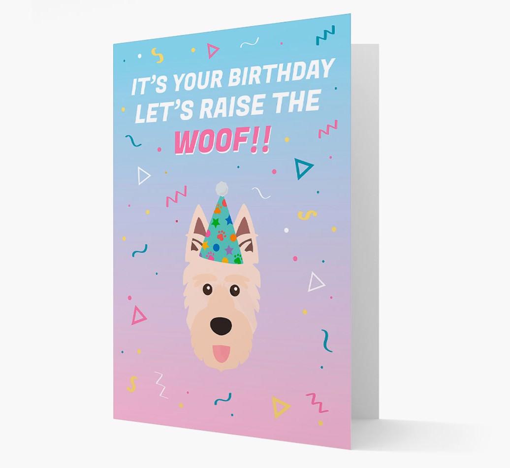 Raise The Woof: Personalized Card with {breedFullName} Icon