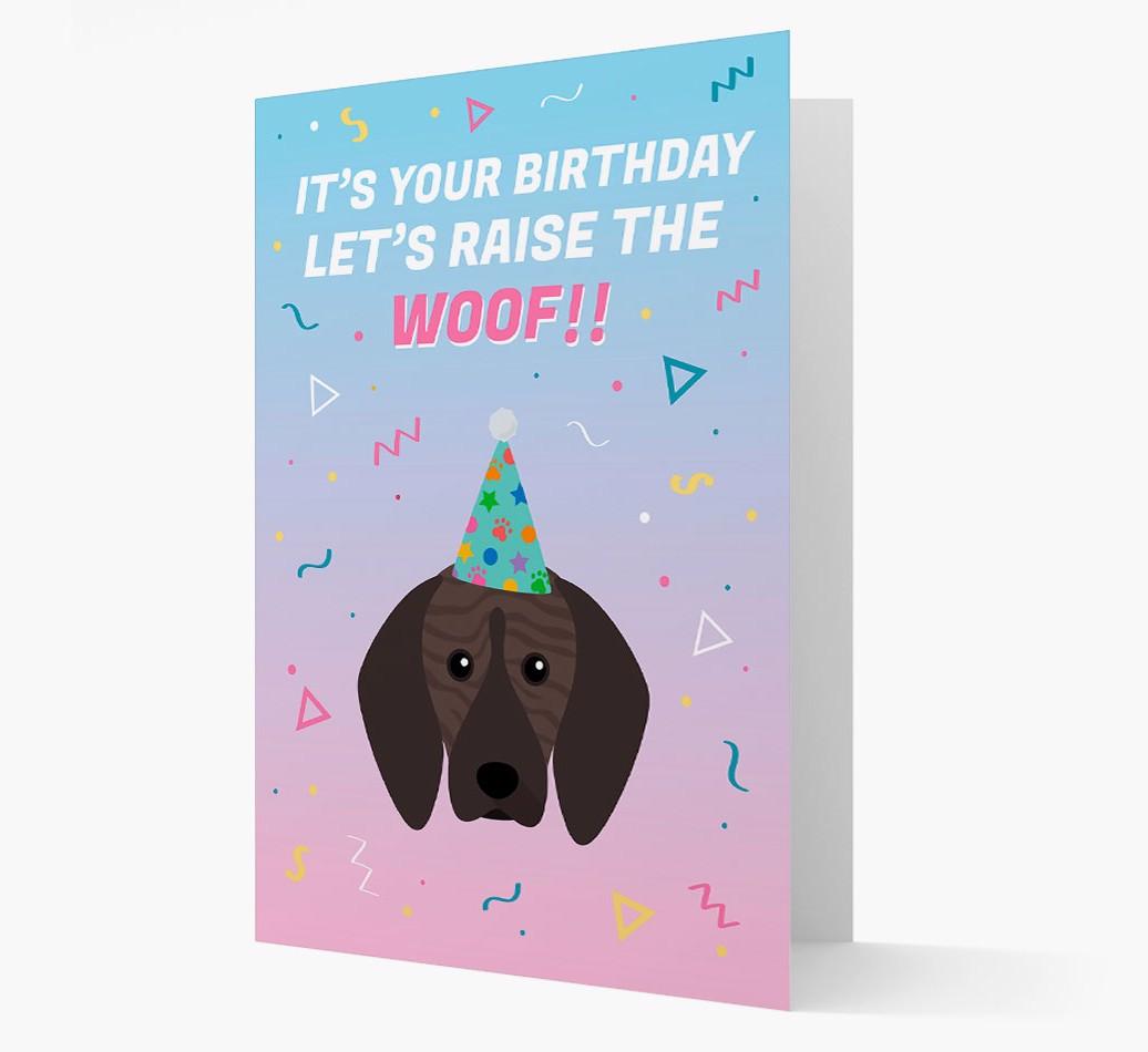 Raise The Woof: Personalized Card with {breedFullName} Icon