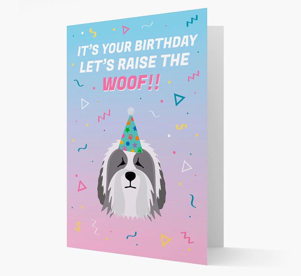Raise The Woof: Personalized Card with {breedFullName} Icon