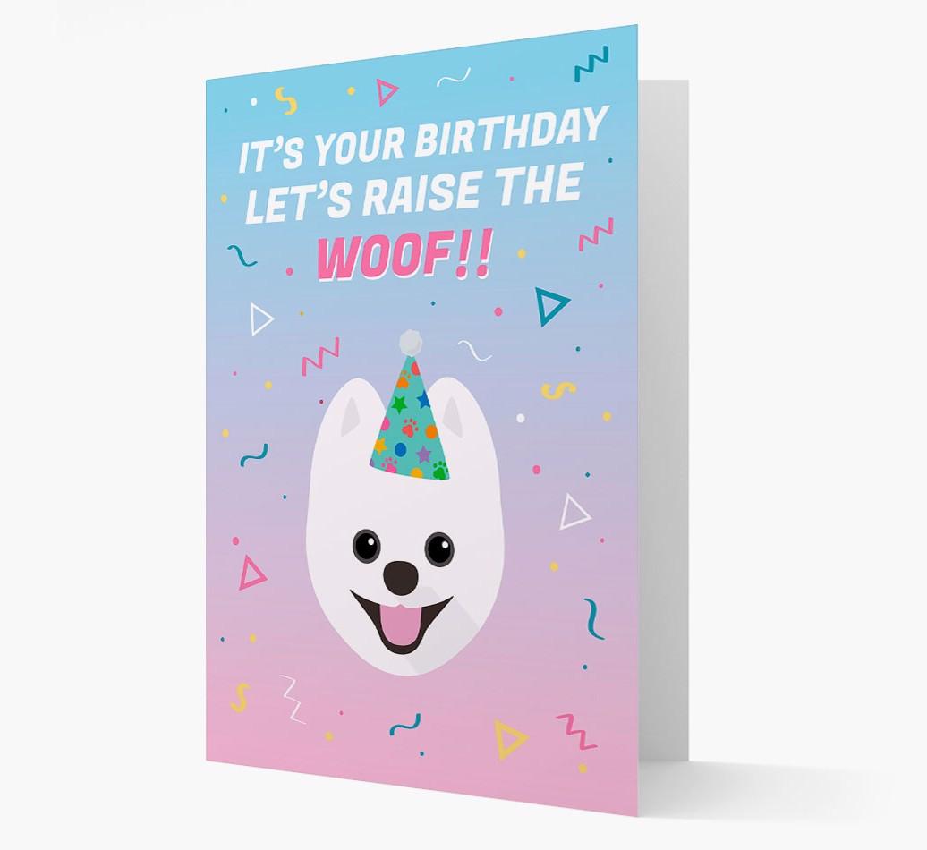 Raise The Woof: Personalized Card with {breedFullName} Icon