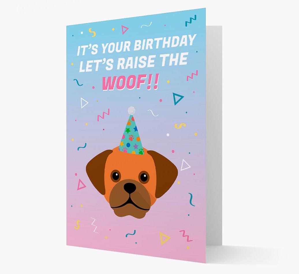 Raise The Woof: Personalized Card with {breedFullName} Icon