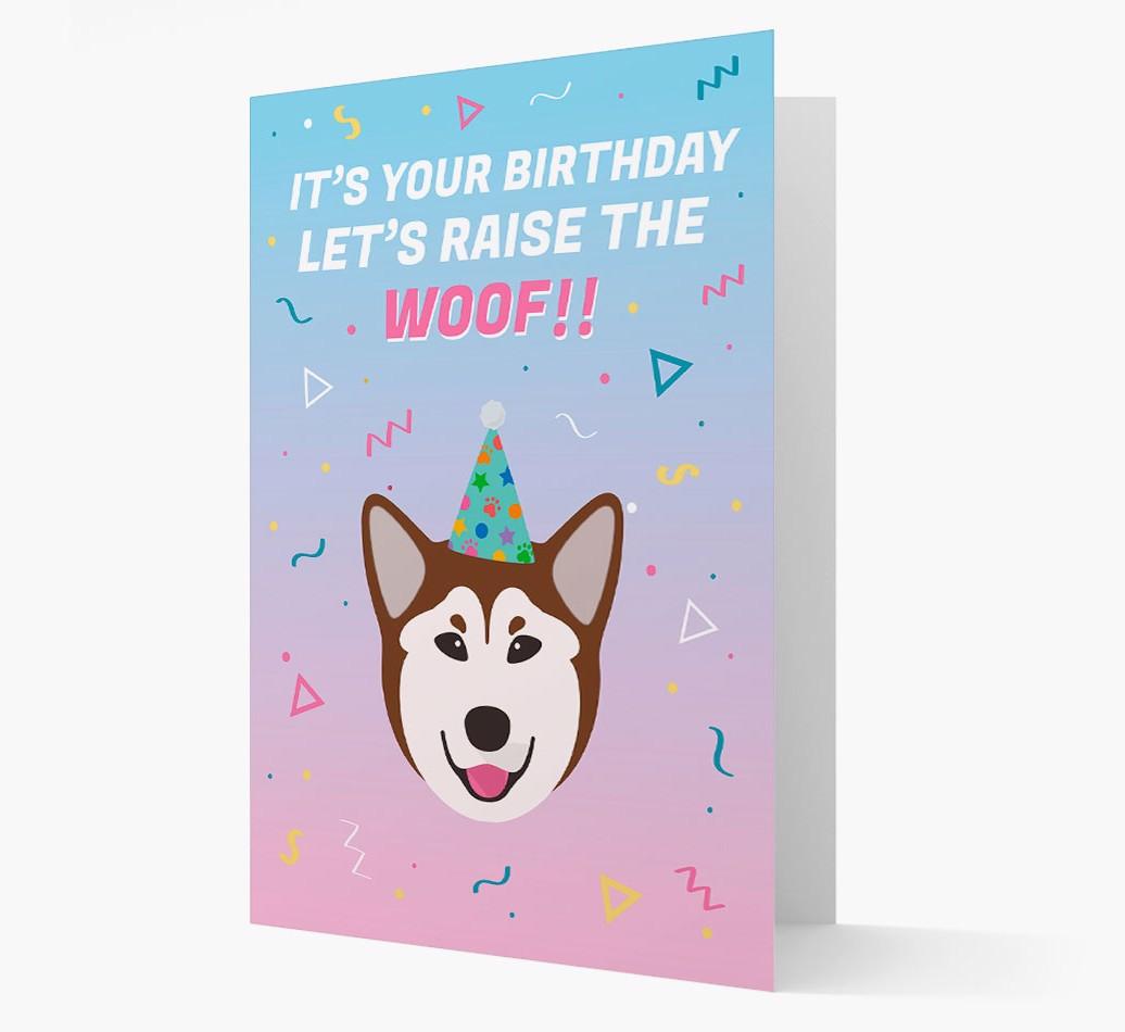 Raise The Woof: Personalized Card with {breedFullName} Icon