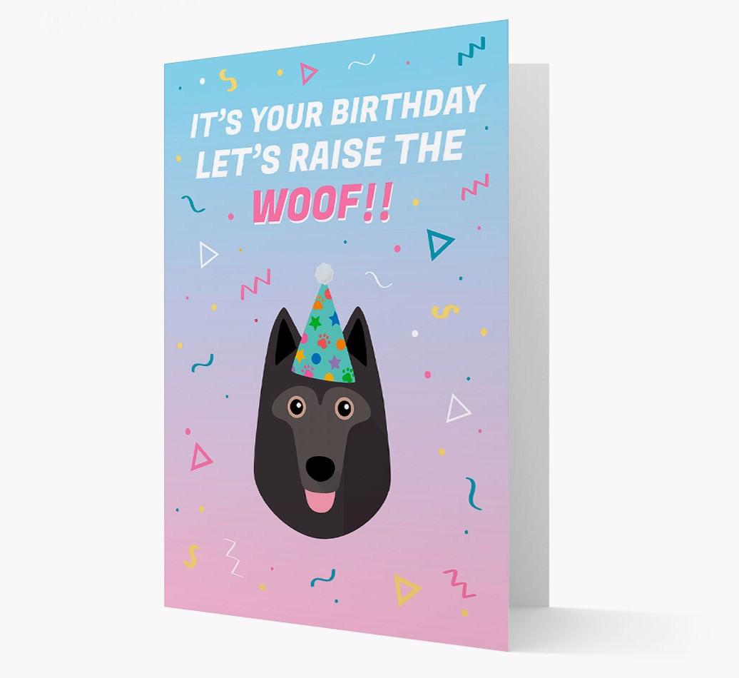 Raise The Woof: Personalized Card with {breedFullName} Icon