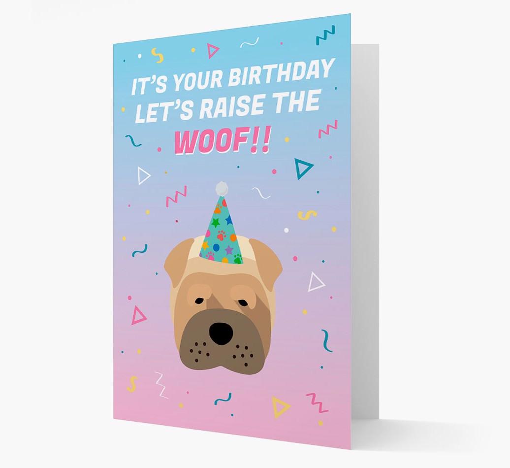 Raise The Woof: Personalized Card with {breedFullName} Icon