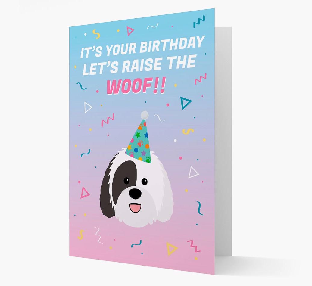 Raise The Woof: Personalized Card with {breedFullName} Icon