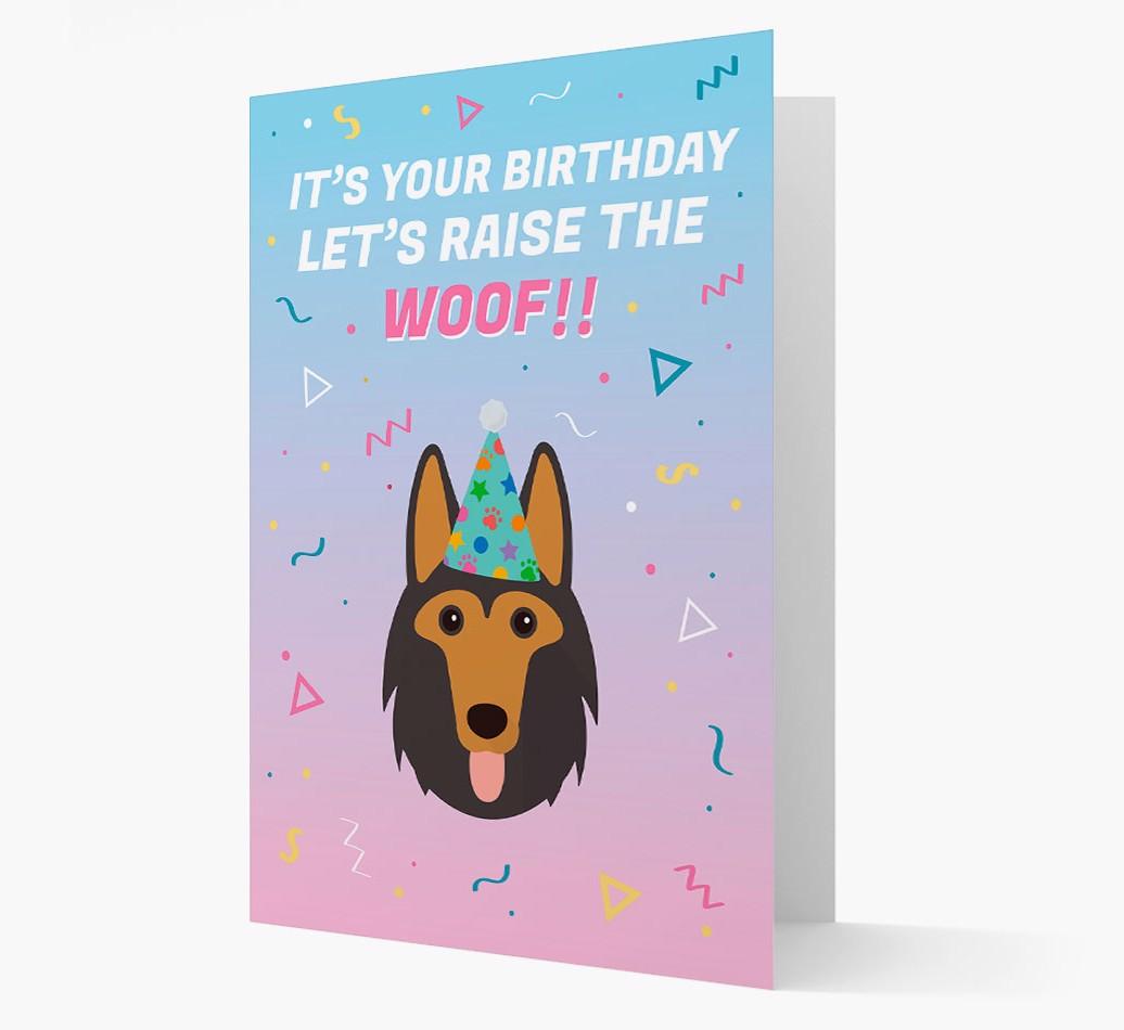 Raise The Woof: Personalized Card with {breedFullName} Icon