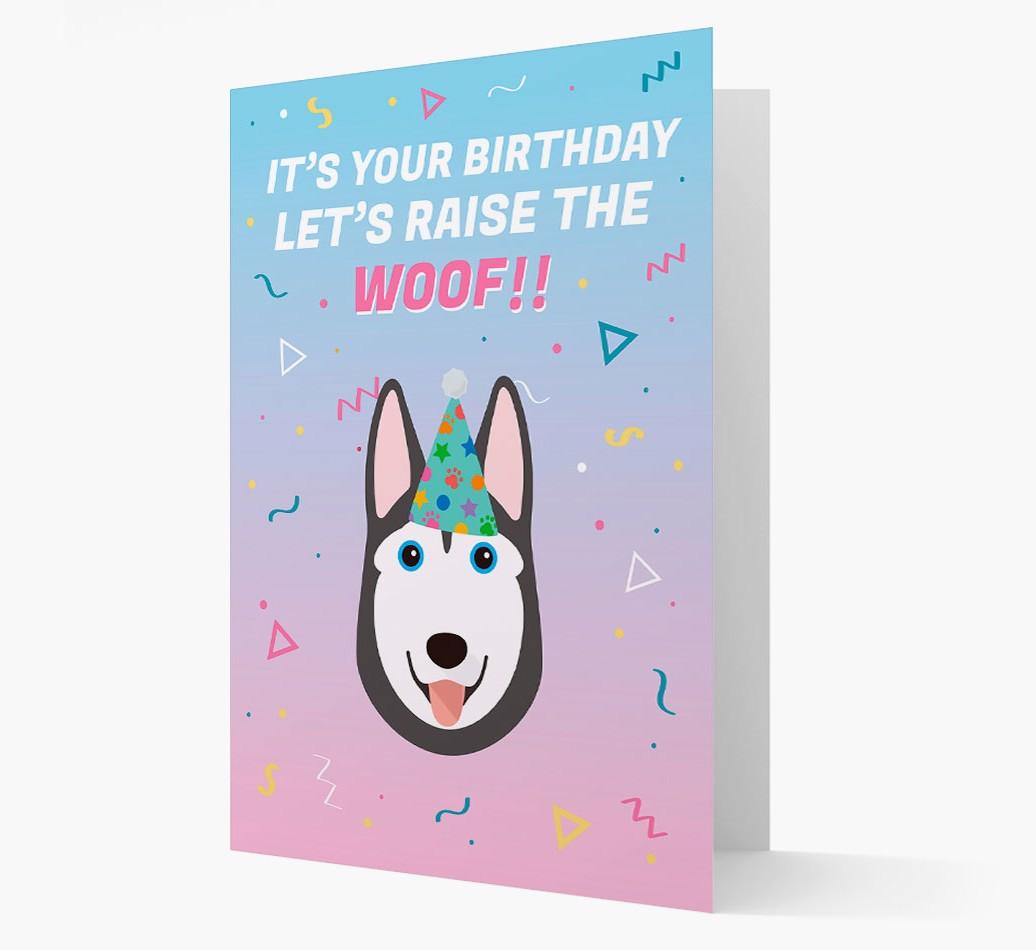 Raise The Woof: Personalised Card with {breedFullName} Icon