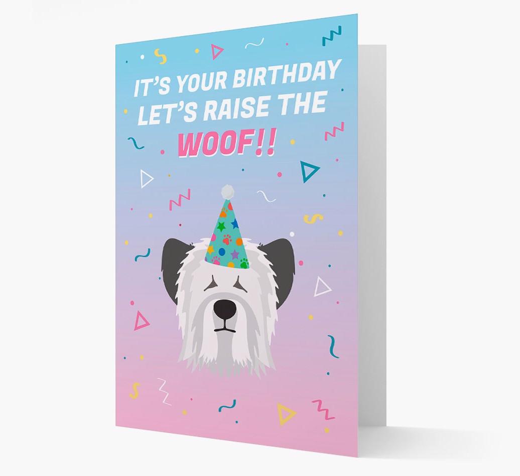Raise The Woof: Personalized Card with {breedFullName} Icon