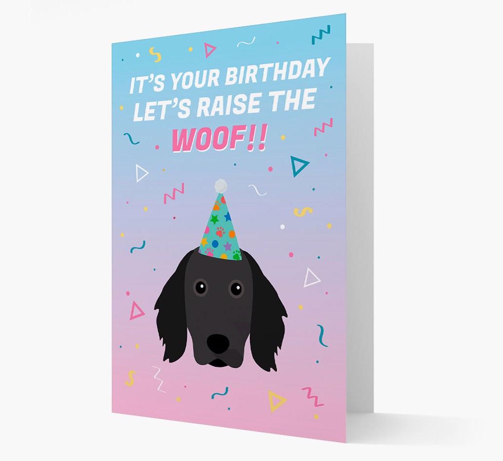 Raise The Woof: Personalized Card with {breedFullName} Icon