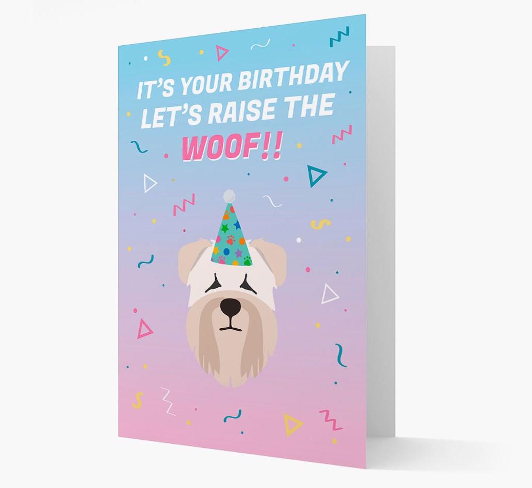 Raise The Woof: Personalized Card with {breedFullName} Icon