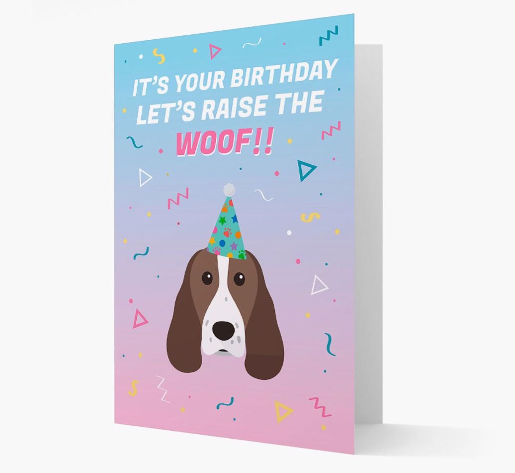 Raise The Woof: Personalized Card with {breedFullName} Icon