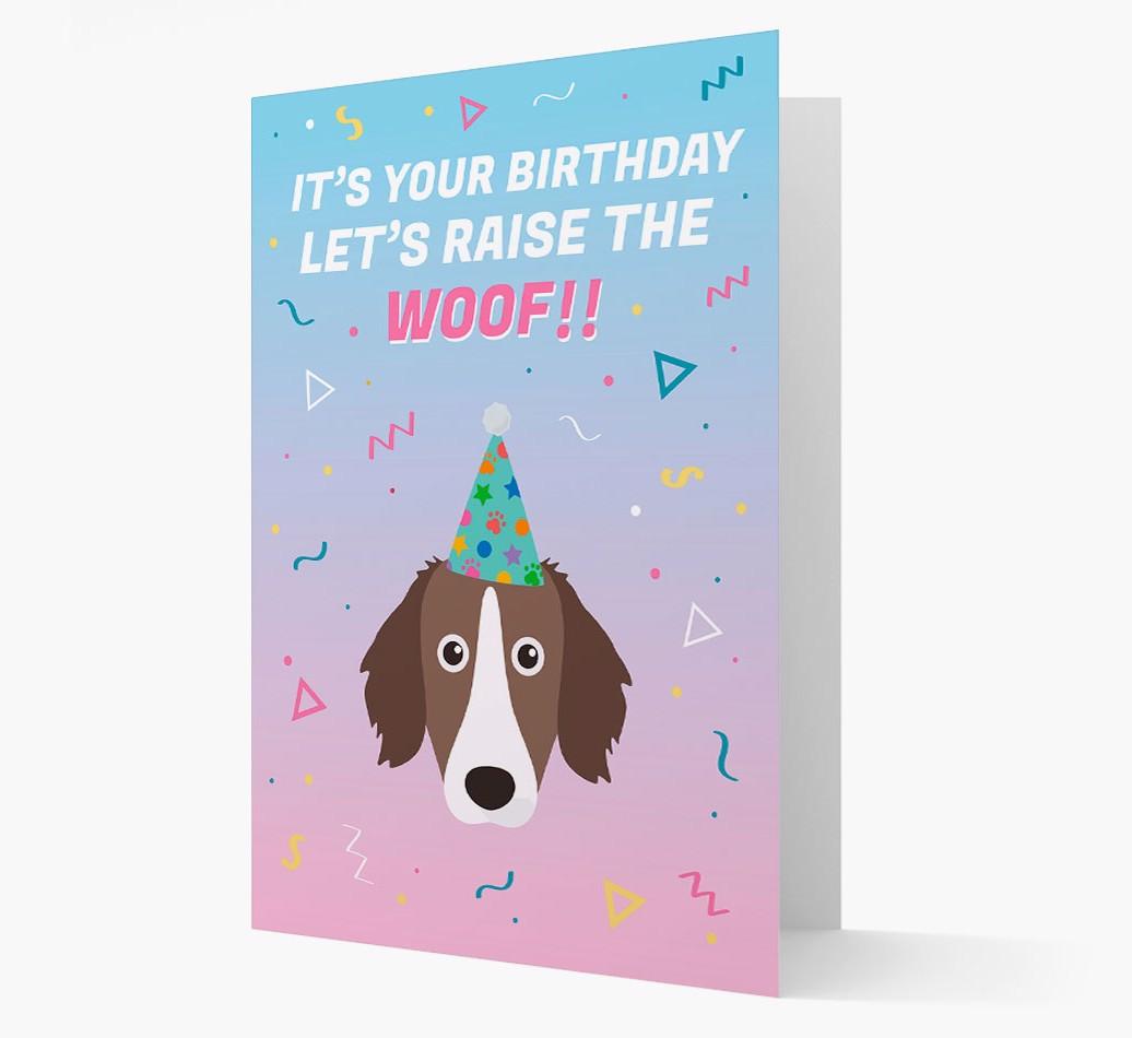 Raise The Woof: Personalized Card with {breedFullName} Icon