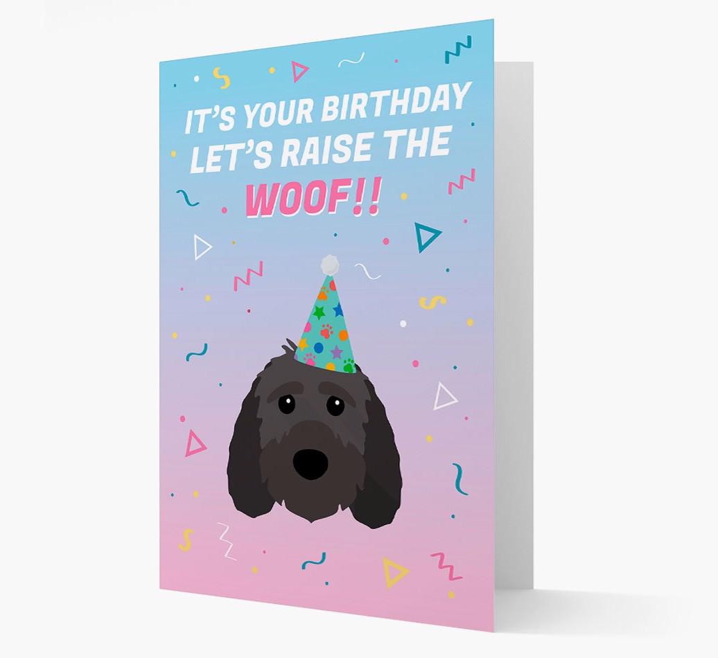 Raise The Woof: Personalized Card with {breedFullName} Icon
