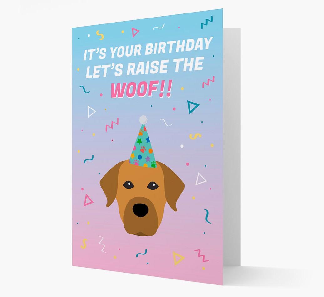 Raise The Woof: Personalized Card with {breedFullName} Icon