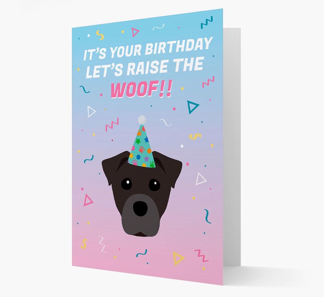 Raise The Woof: Personalized Card with {breedFullName} Icon