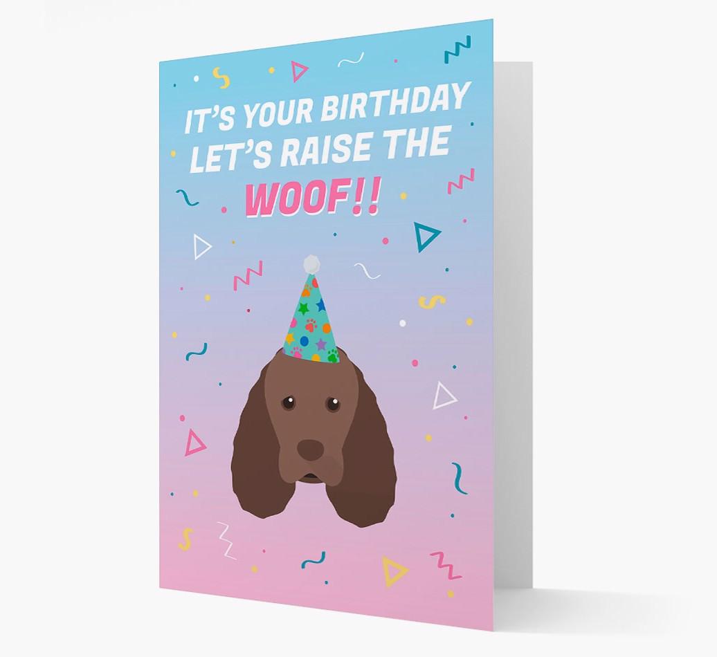 Raise The Woof: Personalized Card with {breedFullName} Icon