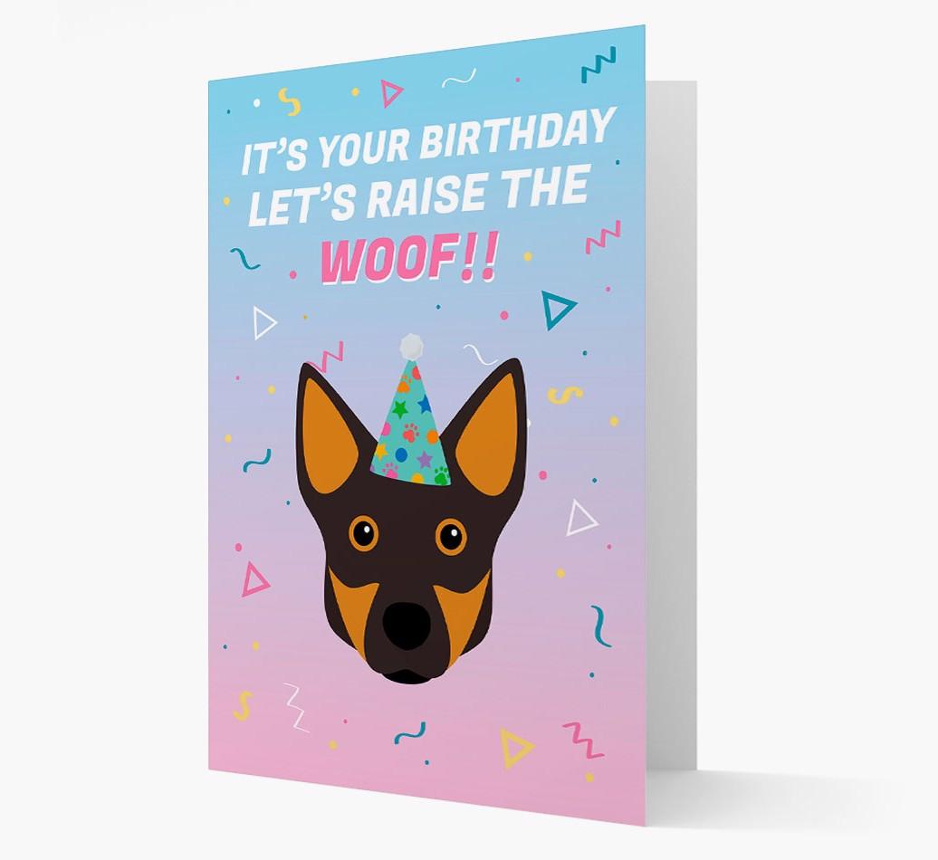 Raise The Woof: Personalized Card with {breedFullName} Icon