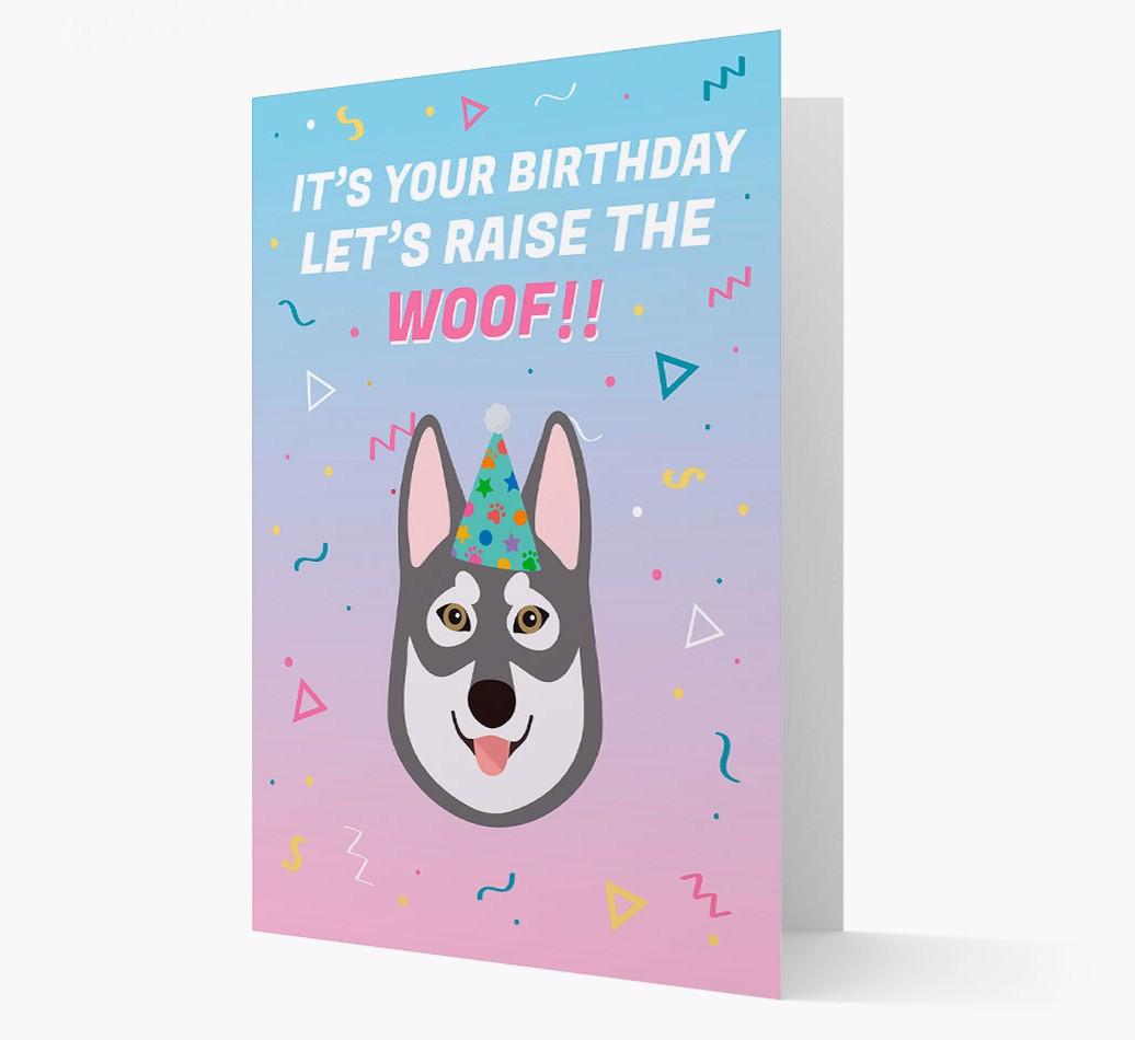 Raise The Woof: Personalized Card with {breedFullName} Icon