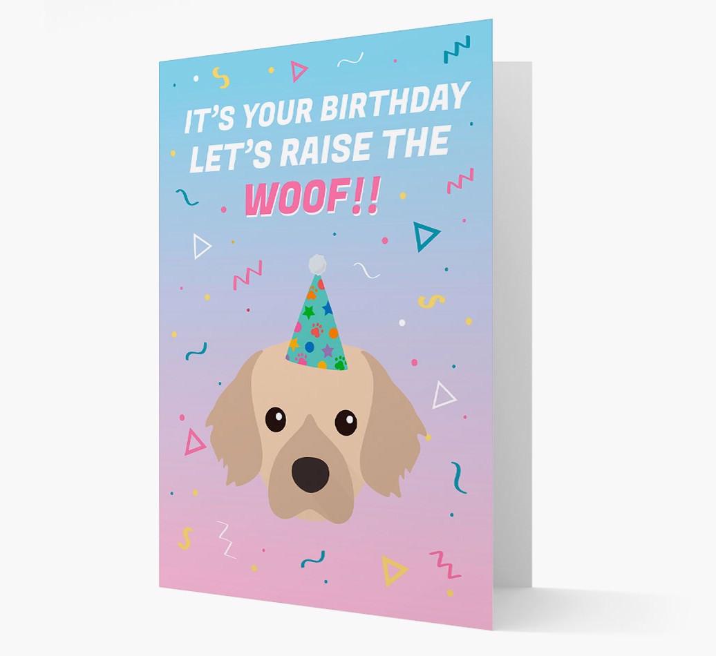 Raise The Woof: Personalized Card with {breedFullName} Icon