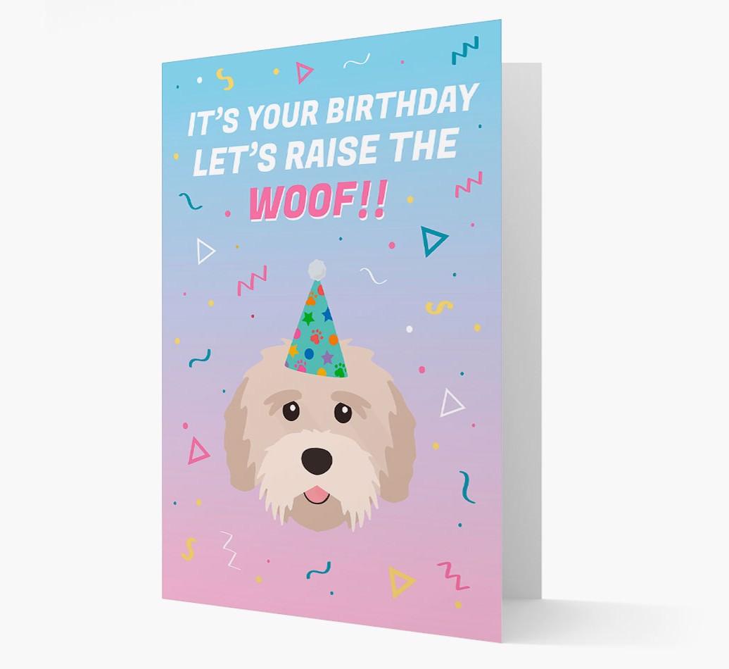 Raise The Woof: Personalised Card with {breedFullName} Icon