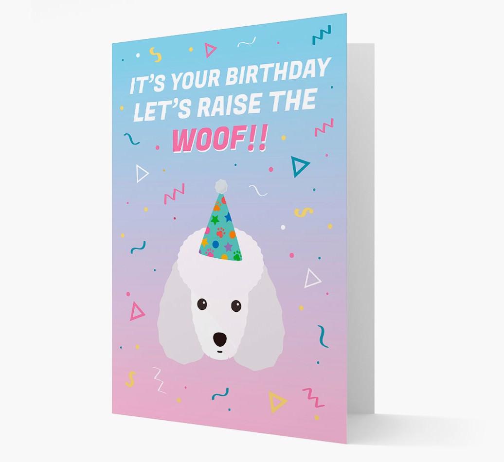 Raise The Woof: Personalised Card with {breedFullName} Icon