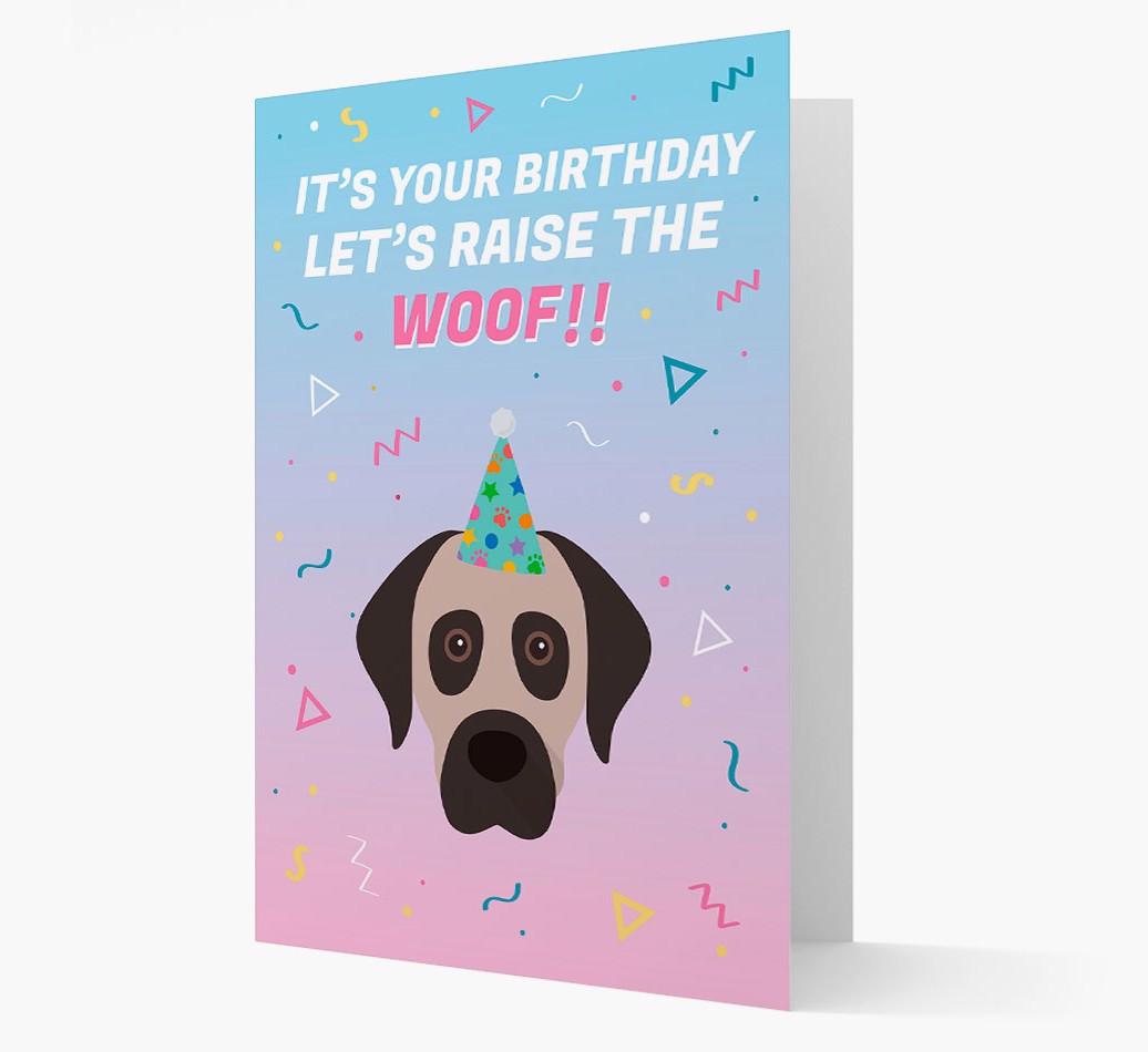 Raise The Woof: Personalized Card with {breedFullName} Icon