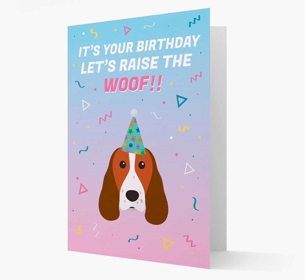 Raise The Woof: Personalised Card with {breedFullName} Icon