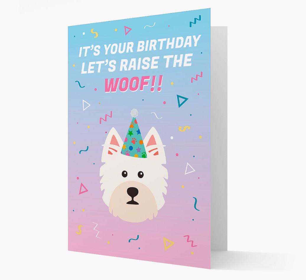Raise The Woof: Personalized Card with {breedFullName} Icon